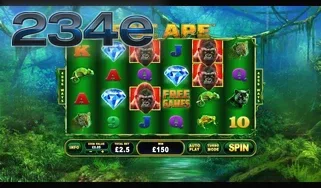 Tampilan visual slot Epic Ape dengan tema hutan rimba dan simbol hewan liar.